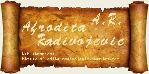 Afrodita Radivojević vizit kartica